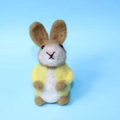 Waldorf Doll Accessories Handmade Wool Soft Baby Bunny Girl Accompany Rag Dolls Birthday Gift Knitted Doll Cute Girls Plush Doll Stuffed Toy Personalized Woven Doll Kit