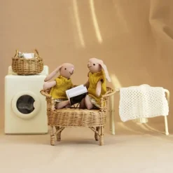 Waldorf Doll Accessories Handmade Soft Bunny Girl Accompany Rag Dolls Birthday Gift Knitted Doll Cute Girls Plush Doll Stuffed Toy Personalized Woven Doll Kit