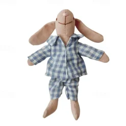 Waldorf Doll Accessories Handmade Soft Bunny Girl Accompany Rag Dolls Birthday Gift Knitted Doll Cute Girls Plush Doll Stuffed Toy Personalized Woven Doll Kit