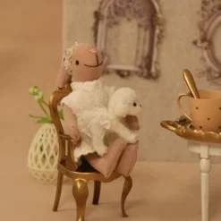 Waldorf Doll Accessories Handmade Soft Bunny Girl Accompany Rag Dolls Birthday Gift Knitted Doll Cute Girls Plush Doll Stuffed Toy Personalized Woven Doll Kit