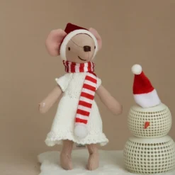 Waldorf Doll Accessories Handmade Soft Baby Mouse Girl Accompany Rag Dolls Birthday Gift Knitted Doll Cute Girls Plush Doll Stuffed Toy Personalized Woven Doll Kit