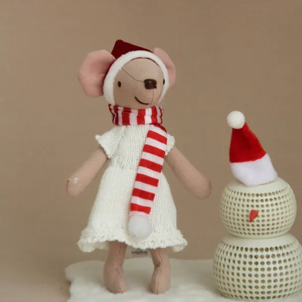 Waldorf Doll Accessories Handmade Soft Baby Mouse Girl Accompany Rag Dolls Birthday Gift Knitted Doll Cute Girls Plush Doll Stuffed Toy Personalized Woven Doll Kit