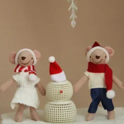 Waldorf Doll Accessories Handmade Soft Baby Mouse Girl Accompany Rag Dolls Birthday Gift Knitted Doll Cute Girls Plush Doll Stuffed Toy Personalized Woven Doll Kit