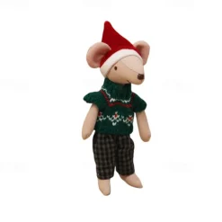 Waldorf Doll Accessories Handmade Soft Baby Mouse Girl Accompany Rag Dolls Birthday Gift Knitted Doll Cute Girls Plush Doll Stuffed Toy Personalized Woven Doll Kit