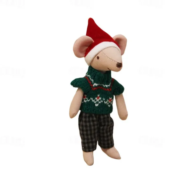 Waldorf Doll Accessories Handmade Soft Baby Mouse Girl Accompany Rag Dolls Birthday Gift Knitted Doll Cute Girls Plush Doll Stuffed Toy Personalized Woven Doll Kit