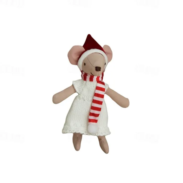 Waldorf Doll Accessories Handmade Soft Baby Mouse Girl Accompany Rag Dolls Birthday Gift Knitted Doll Cute Girls Plush Doll Stuffed Toy Personalized Woven Doll Kit