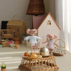 Waldorf Doll Accessories Handmade Soft Baby Mouse Girl Accompany Rag Dolls Birthday Gift Knitted Doll Cute Girls Plush Doll Stuffed Toy Personalized Woven Doll Kit