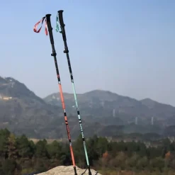 Walking Stick Trekking Poles Collapsible Hiking Poles - Carbon Fiber, Trekking Sticks, Antishock and Quick Lock System, Telescopic, Collapsible, Ultralight