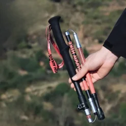 Walking Stick Trekking Poles Collapsible Hiking Poles - Carbon Fiber, Trekking Sticks, Antishock and Quick Lock System, Telescopic, Collapsible, Ultralight