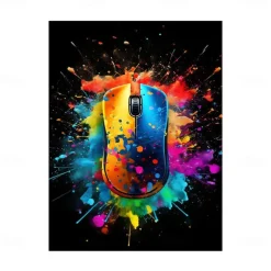 Wall Art Canvas Colorful Neon Gamer Controller Prints and Posters Pictures Decorative Fabric Painting For Living Room Pictures No Frame