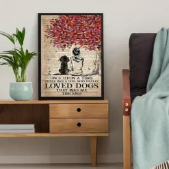 Wall Art Canvas Once Upon A Time There Was A Girl Who Really Loved Dogs That Was Me ThePrints and Posters Pictures Decorative Fabric Painting For Living Room Pictures No Frame