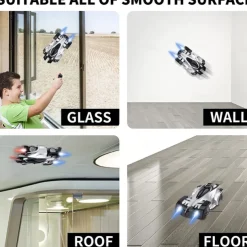 Wall Climbing Remote Control Car Dual Mode 360 Rotating RC Stunt Rechargeable High Speed Race Cars with Headlight Rechargeable Toys for Boys Gift for8-12 Year Old Kids