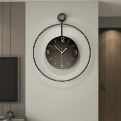 Wall Clock Modern Silent Wall Clock Decor Modern Wall Clock Non-Ticking Wall Clock Metal Decorative for Kitchen Home Office Living Room Bedroom Decor Clock 50 60 cm
