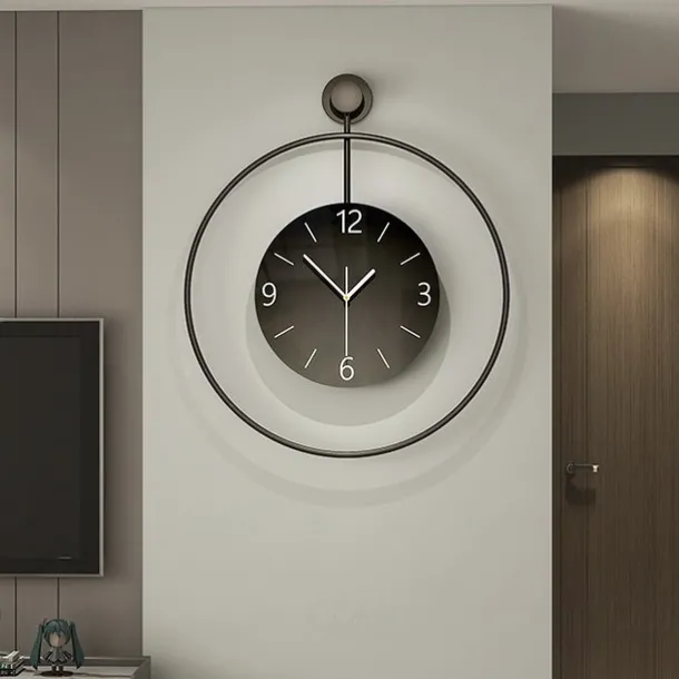 Wall Clock Modern Silent Wall Clock Decor Modern Wall Clock Non-Ticking Wall Clock Metal Decorative for Kitchen Home Office Living Room Bedroom Decor Clock 50 60 cm