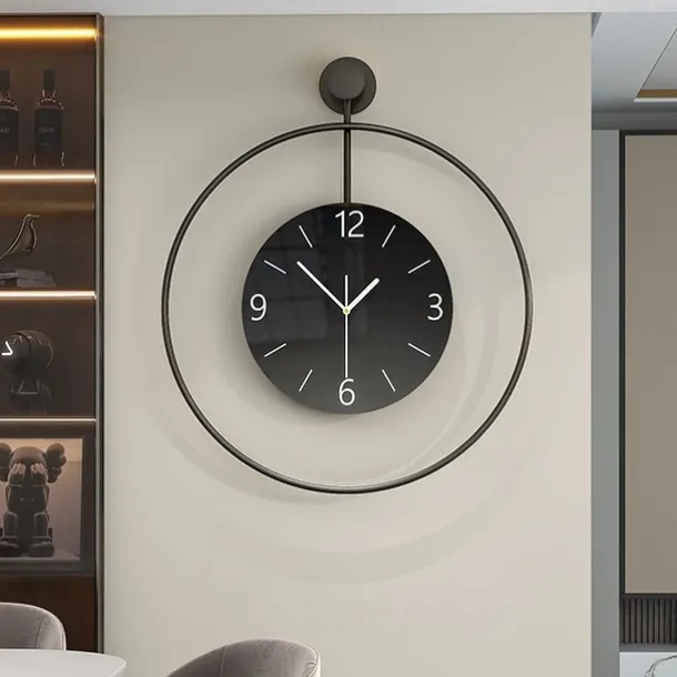 Wall Clock Modern Silent Wall Clock Decor Modern Wall Clock Non-Ticking Wall Clock Metal Decorative for Kitchen Home Office Living Room Bedroom Decor Clock 50 60 cm