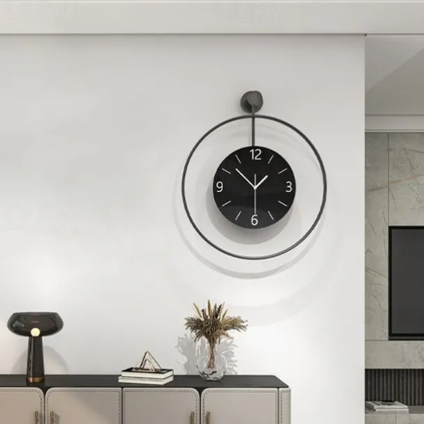 Wall Clock Modern Silent Wall Clock Decor Modern Wall Clock Non-Ticking Wall Clock Metal Decorative for Kitchen Home Office Living Room Bedroom Decor Clock 50 60 cm