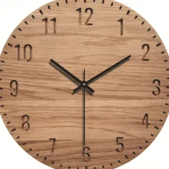 Wall Clock Simple Modern Design Wooden Clocks for Bedroom Wood Wall Watch Home Decor Silent Digital Large Wall Clock Kitchen Solid Wood Wall Clock Mute Clock Living Room Home Office Quartz 30 cm