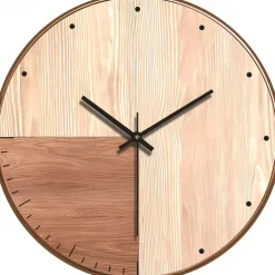 Wall Clock Simple Modern Design Wooden Clocks for Bedroom Wood Wall Watch Home Decor Silent Digital Large Wall Clock Kitchen Solid Wood Wall Clock Mute Clock Living Room Home Office Quartz 30 cm