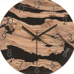 Wall Clock Simple Modern Design Wooden Clocks for Bedroom Wood Wall Watch Home Decor Silent Digital Large Wall Clock Kitchen Solid Wood Wall Clock Mute Clock Living Room Home Office Quartz 30 cm