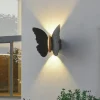 Wall lamp Outdoor Wall Light Butterfly Design 3000K 10W IP65 Waterproof Up and Down Light Modern Minimalist Aisle Stairs Courtyard gate Super Bright led Outdoor Wall Light Warm White