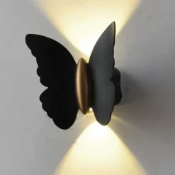 Wall lamp Outdoor Wall Light Butterfly Design 3000K 10W IP65 Waterproof Up and Down Light Modern Minimalist Aisle Stairs Courtyard gate Super Bright led Outdoor Wall Light Warm White