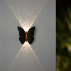 Wall lamp Outdoor Wall Light Butterfly Design 3000K 10W IP65 Waterproof Up and Down Light Modern Minimalist Aisle Stairs Courtyard gate Super Bright led Outdoor Wall Light Warm White