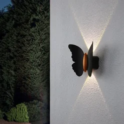 Wall lamp Outdoor Wall Light Butterfly Design 3000K 10W IP65 Waterproof Up and Down Light Modern Minimalist Aisle Stairs Courtyard gate Super Bright led Outdoor Wall Light Warm White