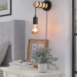 Wall Lamps Cute Creative Vintage Traditional Classic Wall Sconces Indoor Wall Lights Dining Room Shops Cafes Wood Wall Light US Plug