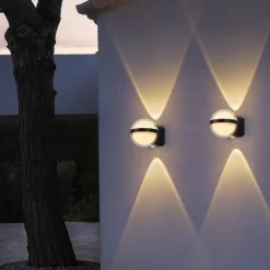 Wall Lamps Modern Courtyard Porch Wall Sconces Outdoor Wall Lamp Minimalist Balcony Garden Lawn Path Wall Lighting Fixture 110-240V