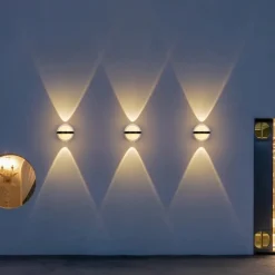 Wall Lamps Modern Courtyard Porch Wall Sconces Outdoor Wall Lamp Minimalist Balcony Garden Lawn Path Wall Lighting Fixture 110-240V