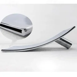 Wall Mount Bathroom Sink Mixer Faucet Chrome, Concealed Washroom Basin Taps Waterfall Spout Single Handle 2 Hole, Rough in Valve Mixer Bathtub Bath Taps