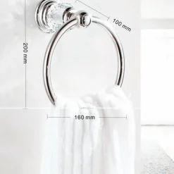 Wall Mounted Silver Bathroom Hardware Towel Bar, Robe Hook, Towel Holder, Toilet Paper Holder, 304Stainless Steel - for Home and Hotel bathroom