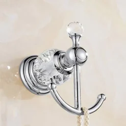 Wall Mounted Silver Bathroom Hardware Towel Bar, Robe Hook, Towel Holder, Toilet Paper Holder, 304Stainless Steel - for Home and Hotel bathroom