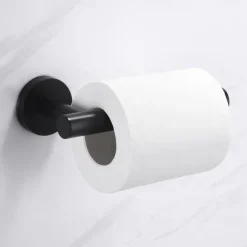Wall Mounted Stainless Steel Bathroom Toilet Paper Holder,New Design Self-adhesive Creative Low-carbon Steel Metal Bathroom Decoration 1pc