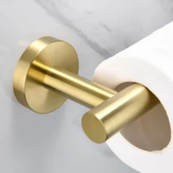 Wall Mounted Stainless Steel Bathroom Toilet Paper Holder,New Design Self-adhesive Creative Low-carbon Steel Metal Bathroom Decoration 1pc