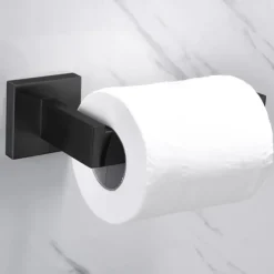 Wall Mounted Stainless Steel Bathroom Toilet Paper Holder,New Design Self-adhesive Creative Low-carbon Steel Metal Bathroom Decoration 1pc