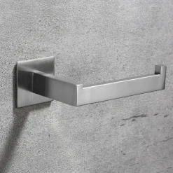 Wall Mounted Stainless Steel Bathroom Toilet Paper Holder,New Design Self-adhesive Creative Low-carbon Steel Metal Bathroom Decoration 1pc