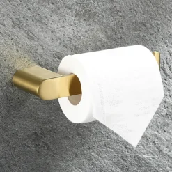 Wall Mounted Stainless Steel Bathroom Toilet Paper Holder,New Design Self-adhesive Creative Low-carbon Steel Metal Bathroom Decoration 1pc