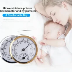 Wall Mounted Thermometer Hygrometer Mini Humidity Meter Gauge For Room Household Portable Hygrometer Weather Station