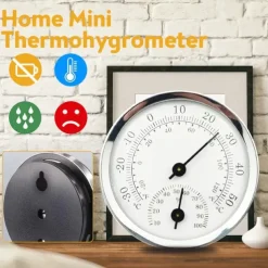 Wall Mounted Thermometer Hygrometer Mini Humidity Meter Gauge For Room Household Portable Hygrometer Weather Station