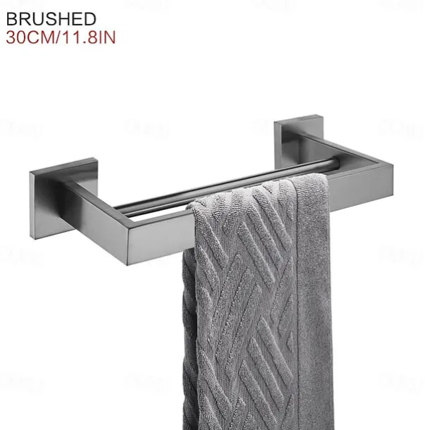 Wall Mounted Towel Rail Towel Rack Holder for Bathroom,Stainless Steel Tower Bar Bathroom Hardware Accessories Towel Bar 30-60cm(Black/Chrome/Golden/Brushed Nickel)