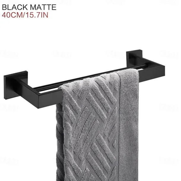 Wall Mounted Towel Rail Towel Rack Holder for Bathroom,Stainless Steel Tower Bar Bathroom Hardware Accessories Towel Bar 30-60cm(Black/Chrome/Golden/Brushed Nickel)