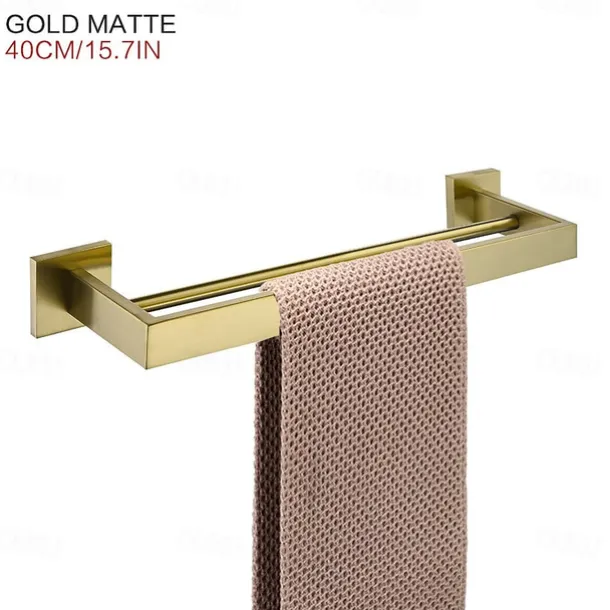 Wall Mounted Towel Rail Towel Rack Holder for Bathroom,Stainless Steel Tower Bar Bathroom Hardware Accessories Towel Bar 30-60cm(Black/Chrome/Golden/Brushed Nickel)