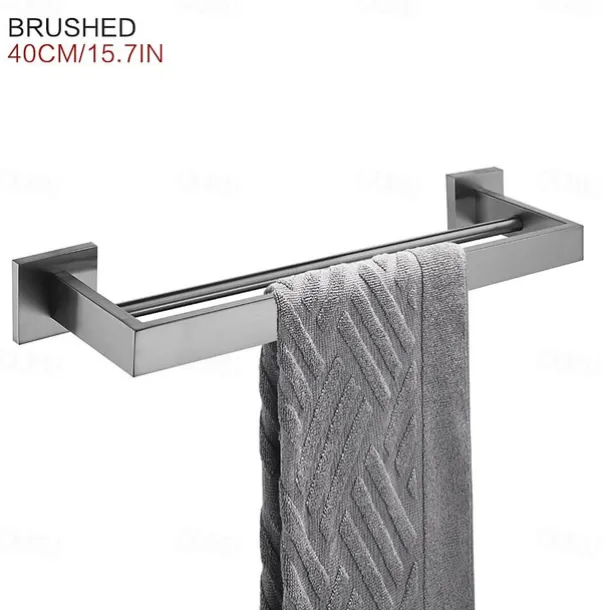 Wall Mounted Towel Rail Towel Rack Holder for Bathroom,Stainless Steel Tower Bar Bathroom Hardware Accessories Towel Bar 30-60cm(Black/Chrome/Golden/Brushed Nickel)