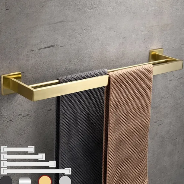 Wall Mounted Towel Rail Towel Rack Holder for Bathroom,Stainless Steel Tower Bar Bathroom Hardware Accessories Towel Bar 30-60cm(Black/Chrome/Golden/Brushed Nickel)