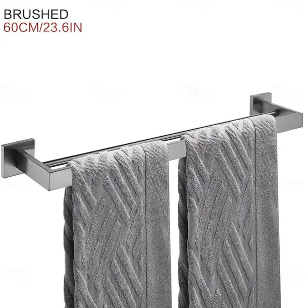 Wall Mounted Towel Rail Towel Rack Holder for Bathroom,Stainless Steel Tower Bar Bathroom Hardware Accessories Towel Bar 30-60cm(Black/Chrome/Golden/Brushed Nickel)