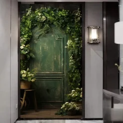 Wall Mural Wallpaper Mural Upperstairs Door Cover Porch Wall Covering Sticker Peel and Stick Removable PVC/Vinyl Material Self Adhesive/Adhesive Required Wall Decor for Living Room, Kitchen, Bathroom