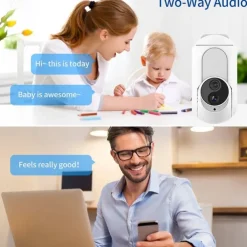Wall Plug In Camera Wifi 360 1080P Mini Surveillance Home Security Protection Night Vision LED Lamp Light IP Cameras