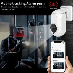 Wall Plug In Camera Wifi 360 1080P Mini Surveillance Home Security Protection Night Vision LED Lamp Light IP Cameras