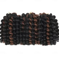Wand Curl Crochet Braids Hair 8 Inch Jamaican Wand Curl Ombre Crochet Hair Jamaican Bounce Crochet Hair Wand Curl Colored Crochet Braids Ringlet Twist Hair Extension Crochet Hair For Black Women